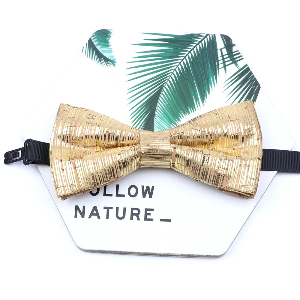 Novel Wooden Bow Tie For Man Women Cork Bowknot Retro Wood Handmade Bowties Daily Party Wedding Accessories Butterfly Wholesale