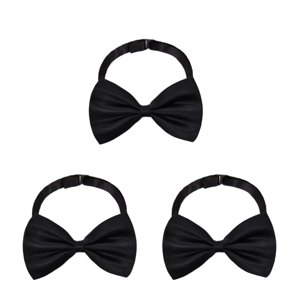 1/2/3Pcs Bow Ties For Men Wedding Bowtie Black Neck Tie Adjustable Bowknot Classic Butterfly Cravat Double Tie Business Gift