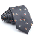 New Men's Casual 7CM Ties Classic Polyester Woven Party Neckties Fashion Burgundy Flower Man Neck Tie For Wedding Business Male