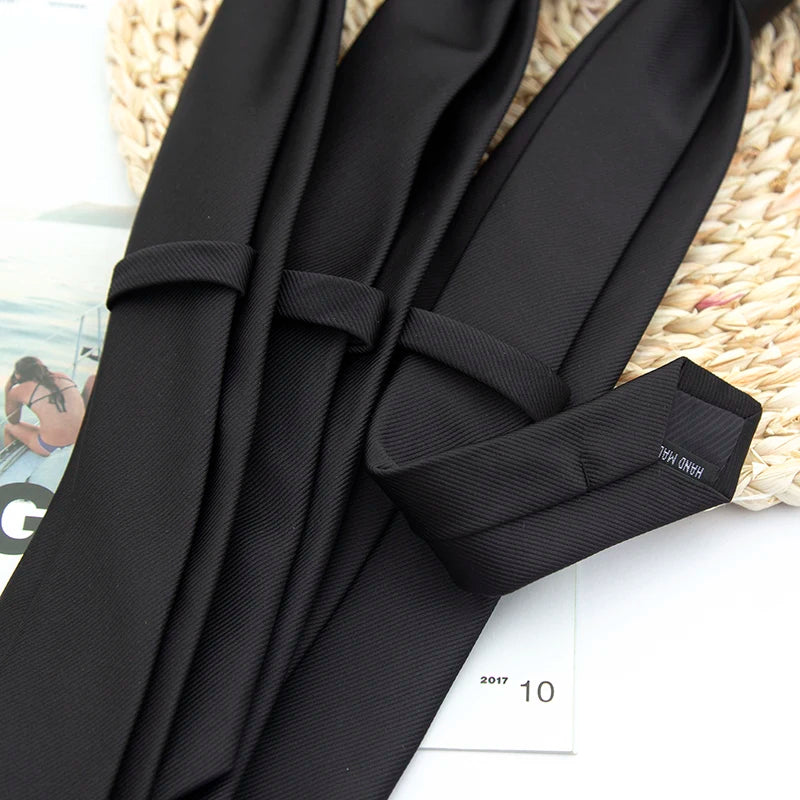 Women Black Skinny Black Necktie Ties for Men Neck Ties Jacquard Cravat Party Gifts for Men Formal Business Wedding Accessories
