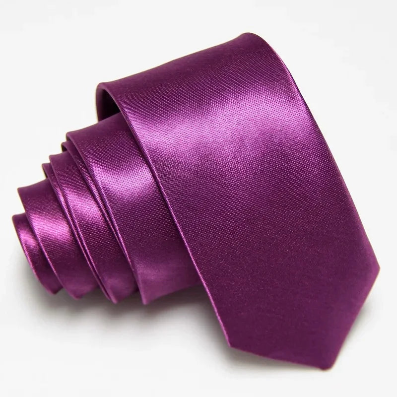 Solid Color Fashion Necktie 5CM Skinny Slim Narrow Ties for Man Black Red Blue Patterns Necktie For  Woman JK Necktie