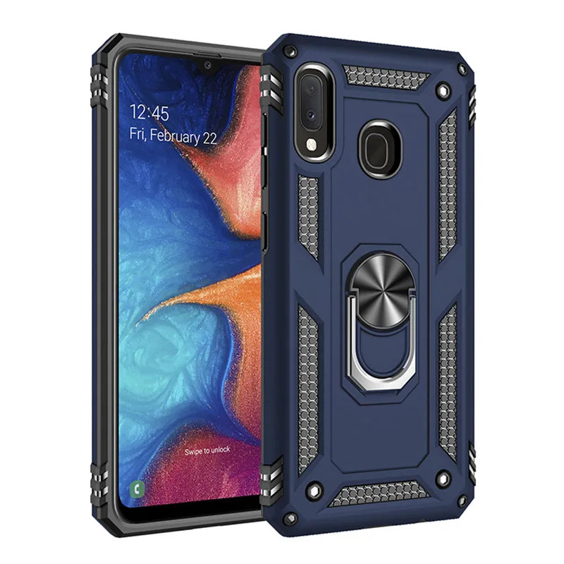 for Samsung A20e Armor Shockproof Case for Samsung Galaxy A20e Military Protective Ring Holder Magnet Cover for Samsung A 20e
