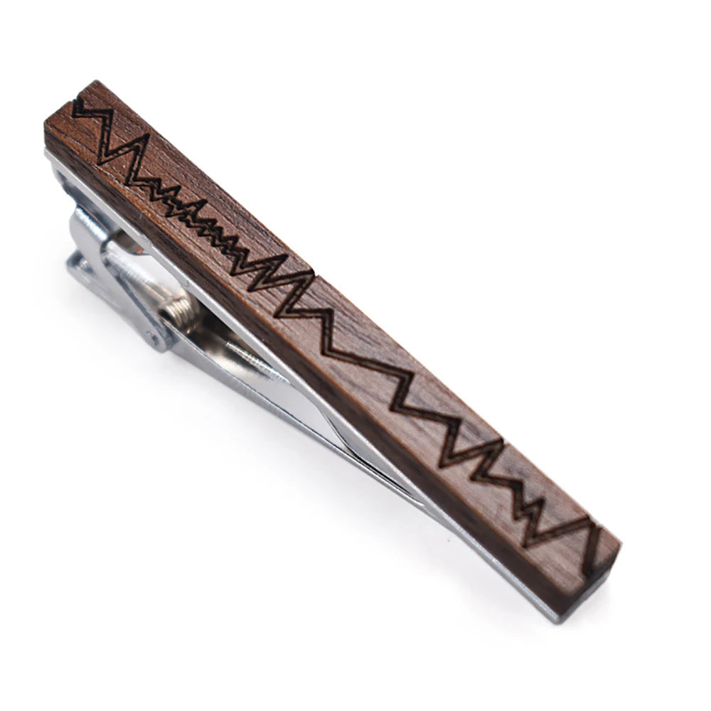 New High Quality Retro Wood Tie Clips For Man Tie Bar Wooden Tie Clip Gentlemen Wedding Business Suit Shirt Necktie Bar Clip