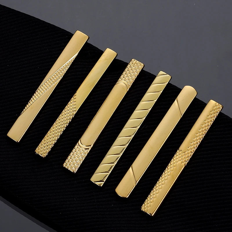 1pc Men's Short Tie Clip Simple Style Pin Clasp Rose Gold Color Male Business Necktie Clip Classic Men Jewelry Accessories Hot