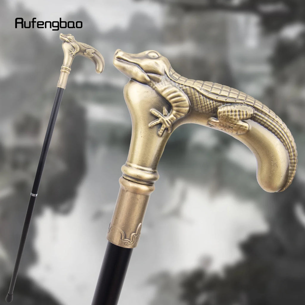 Elegant Copper Lizard Cosplay Cane - 35" Decorative Stick for Costume Parties & Collectors, Antique Style, Ideal Gift for Men an