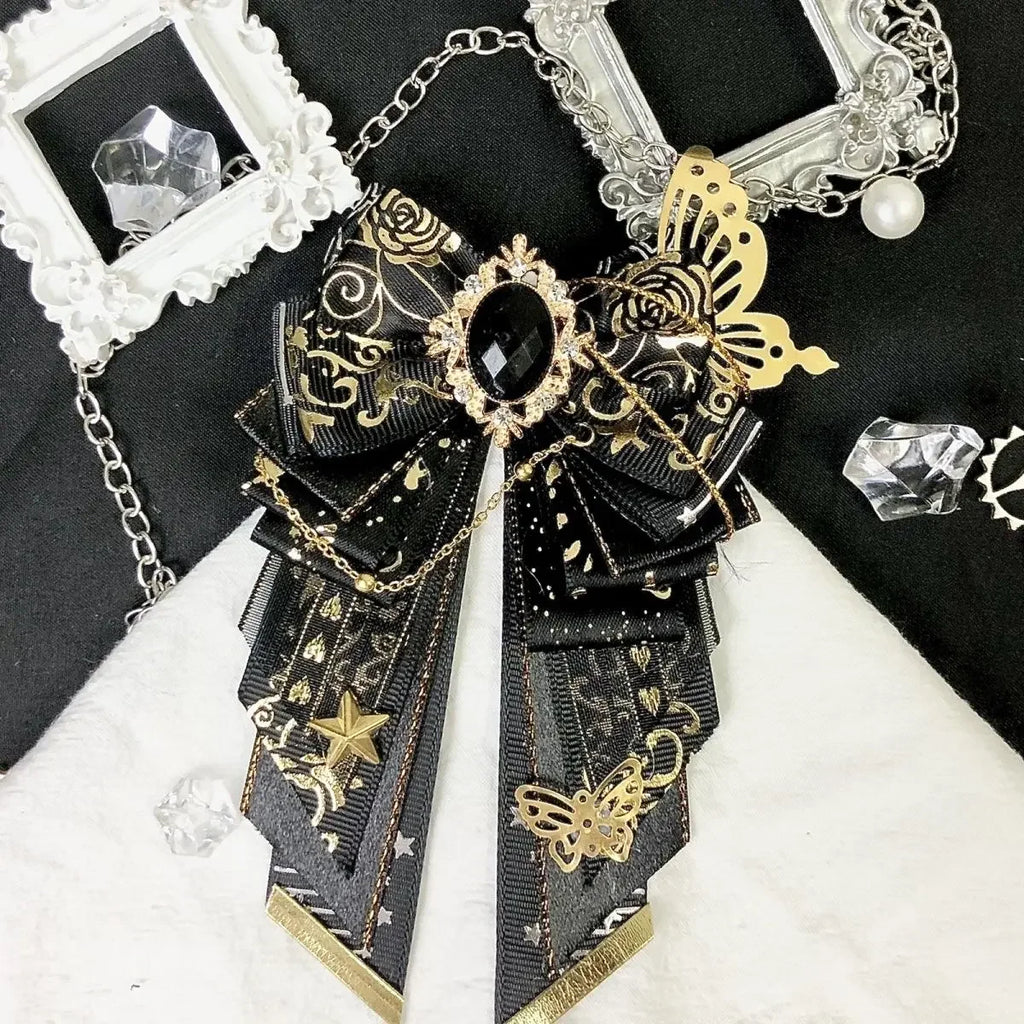 Men's Bow Tie High-end Luxury Wedding Bowtie Women's Lolita Brooch Anime Shirt Dress Accessories Handmade Jewelry Collar Flowers
