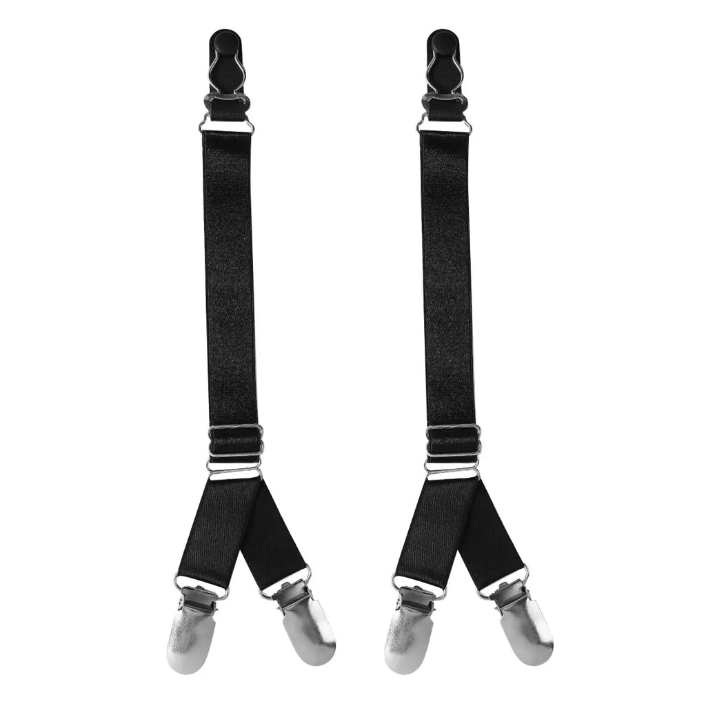 Suspender Clips For Stockings Replacemnt Corset Holder Elastic Garter Belt Straps Y/I Style Unisex Shirt Holder Socks Fastener