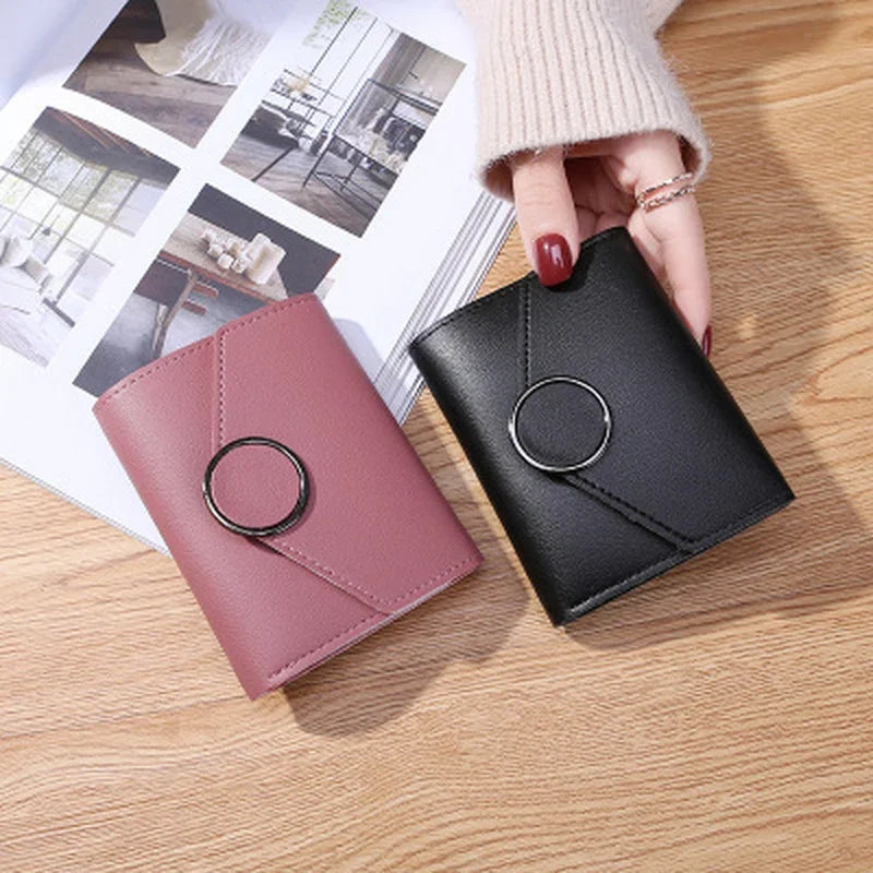 Wholesale Women Wallet Three Fold 0 Letter Lady Student Purse Cute Fashion Wallet Credit Card Bank Card Bus Card Purse Gifts