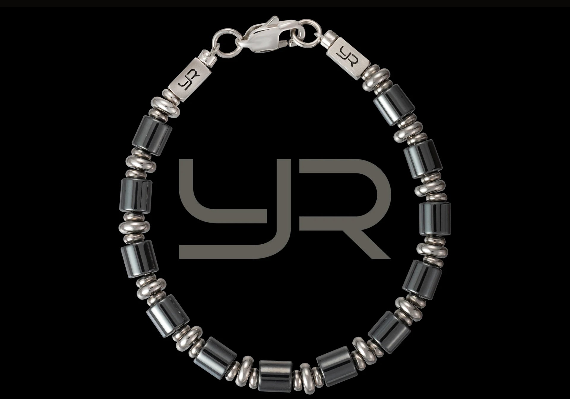 Men's Hematite Bracelet: Retro Chic, Minimalist Design, Cuban Chain Link, Niche Luxury Accessory.
