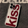 Kiss English Phone Cases For iPhone 17 16 15 14 Plus 13 12 11 Pro Max Plus 17 Air Transparent Silicone Cover Coque