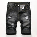 Summer New Men's Jeans Trend Retro Men Denim Shorts Stretch Slim Hip Hop Classic Hole Short Style Jeans for Male Big Size 28-42