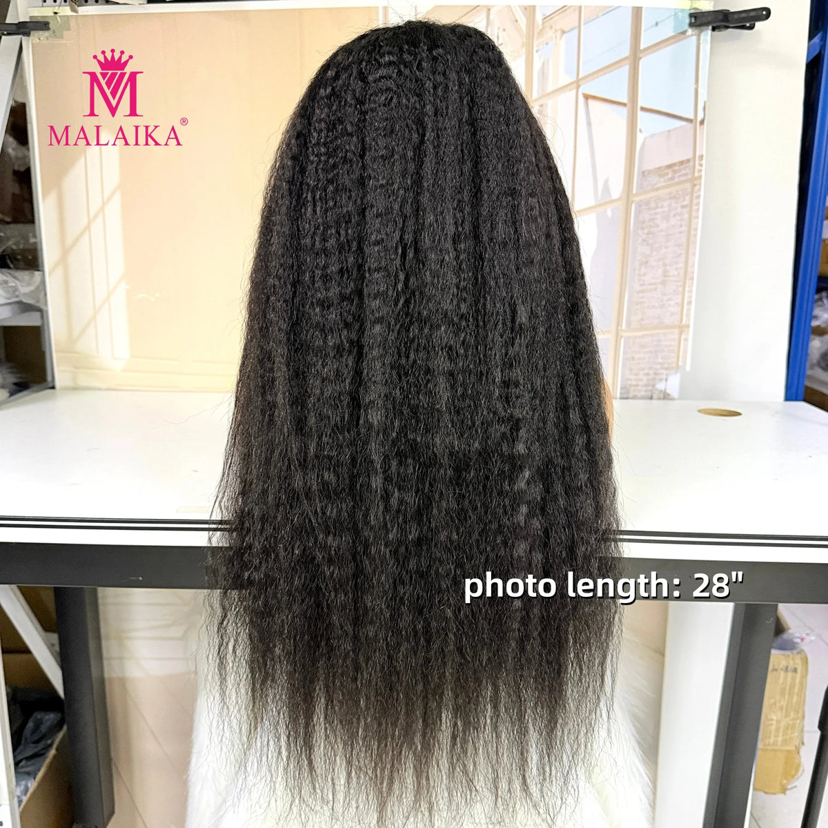 T1B/4 Yaki Straight 350% Density 13x4 Lace Front Human Hair Wig Natural Color Kinky Straight Brazilian Hair Wig For Black Women