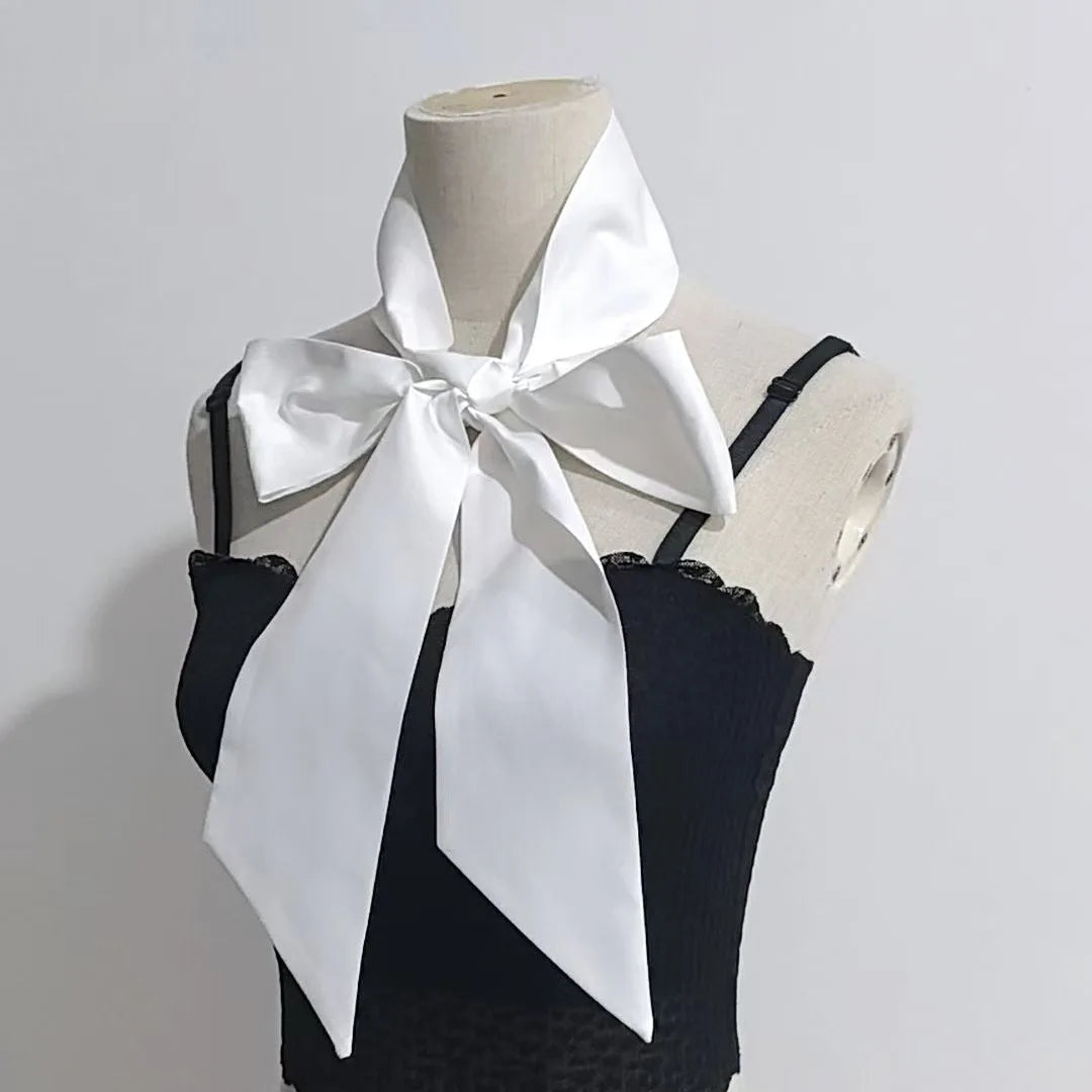 Ins style decorative fake collar strap bow temperament versatile bow tie adjustable trendy and fashionable