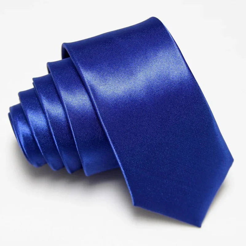 Solid Color Fashion Necktie 5CM Skinny Slim Narrow Ties for Man Black Red Blue Patterns Necktie For  Woman JK Necktie