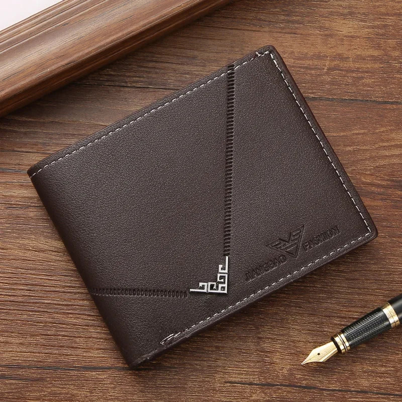 Slim Leather Wallet for Men RFID Blocking Bifold Front Pocket Wallet Minimalist Credit Card Holder Cash Money Clip