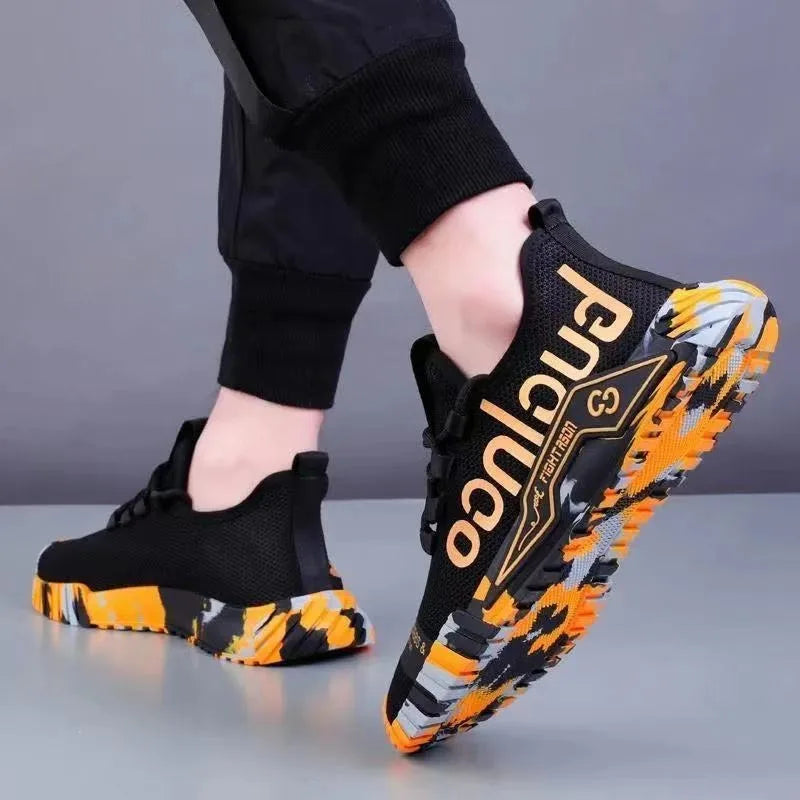 2025 Fall Breathable Thin Flying Woven Mesh Comfortable Casual Shoes Fashionable and Versatile Running Sneakers Men's Shoes