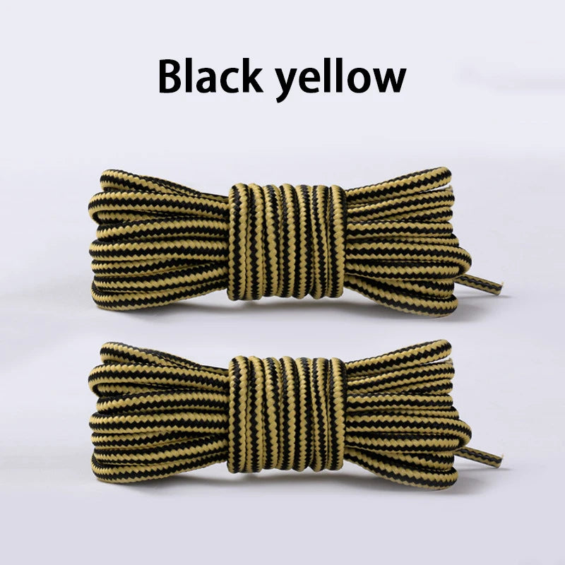 1Pair Round Striped Shoelace Outdoor Sports Shoelaces Sneaker Boots Laces Length 70cm/90cm/120cm/150cm