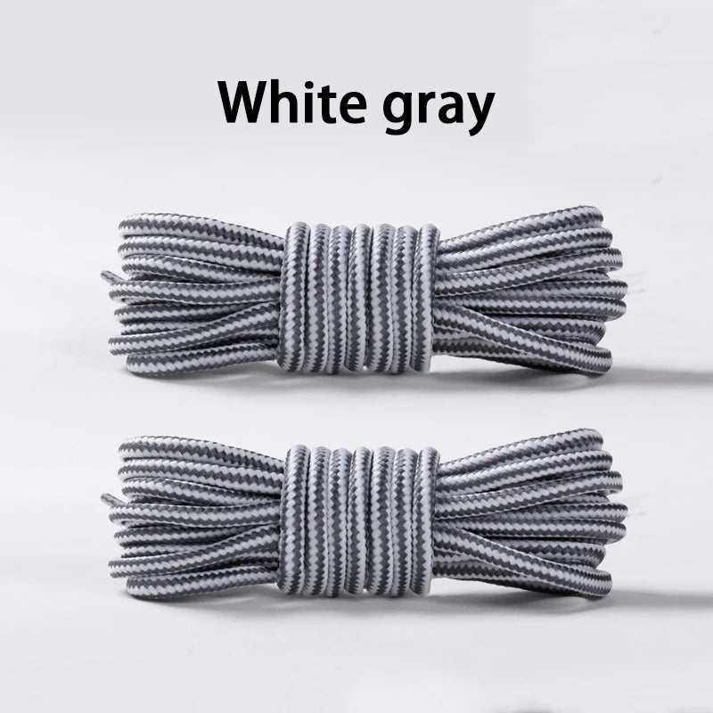 1Pair Round Striped Shoelace Outdoor Sports Shoelaces Sneaker Boots Laces Length 70cm/90cm/120cm/150cm