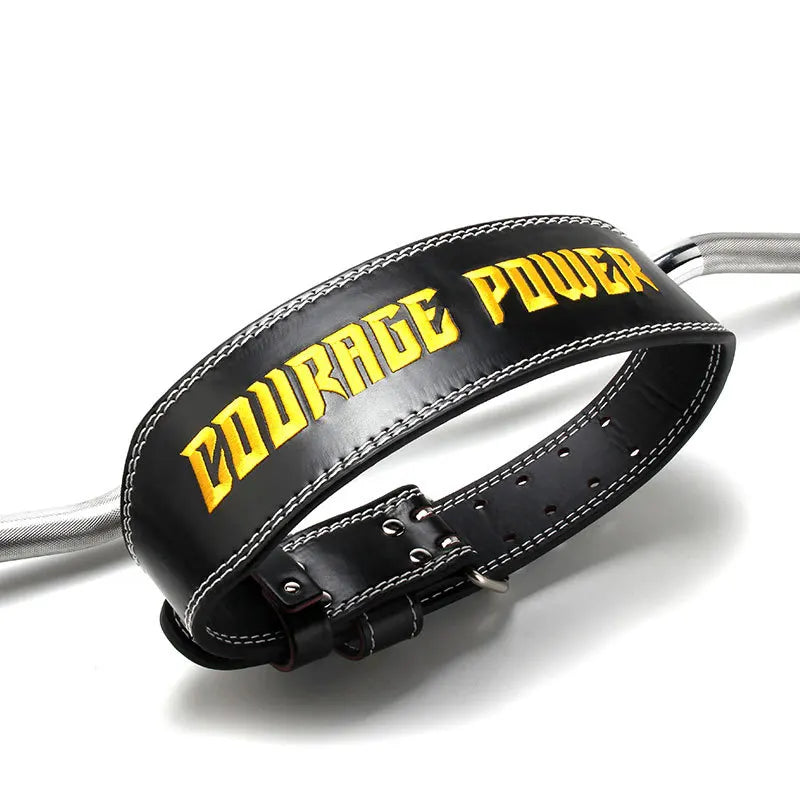 Embroidered Weightlifting Belt Unisex PU Gym Belt for Strength Training, Adjustable Support for Powerlifting CrossFit Deadlift