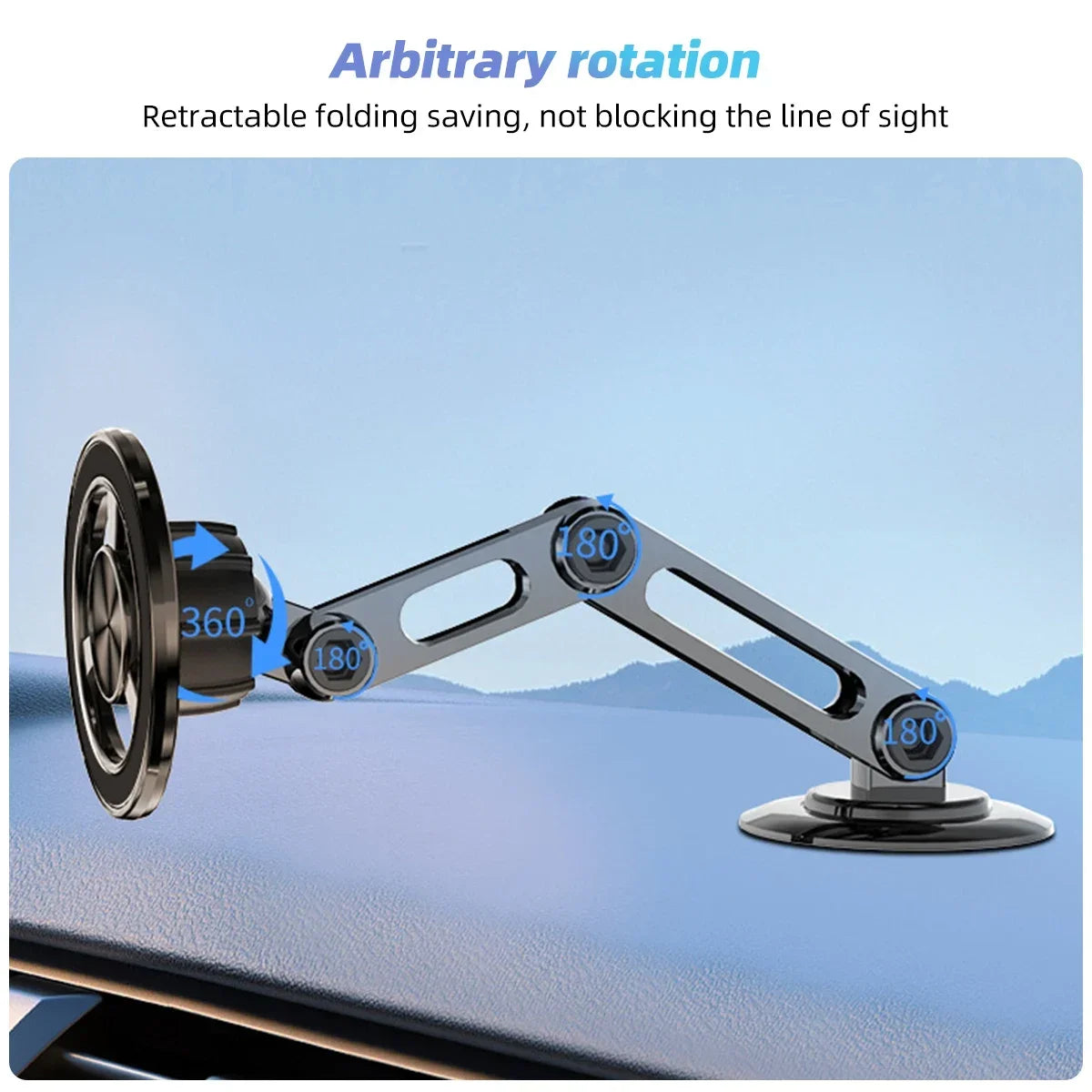 360° Rotate Metal Holder Strong Magnetic Car Phone Holder Foldable Phone Stand Air Vent Magnet Mount GPS Support For Phone