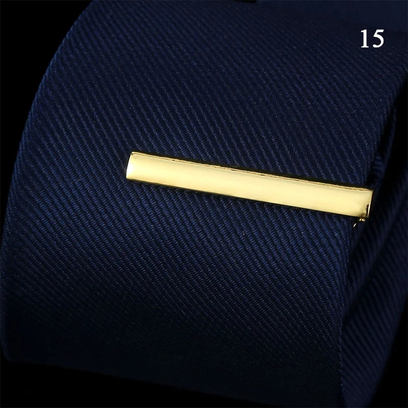 Tie Pin For Men Classic Tie Clips Copper Tie Bar Tie Collar Pin Business Corbata Necktie Clip Jewelry Gift Wedding Accessories