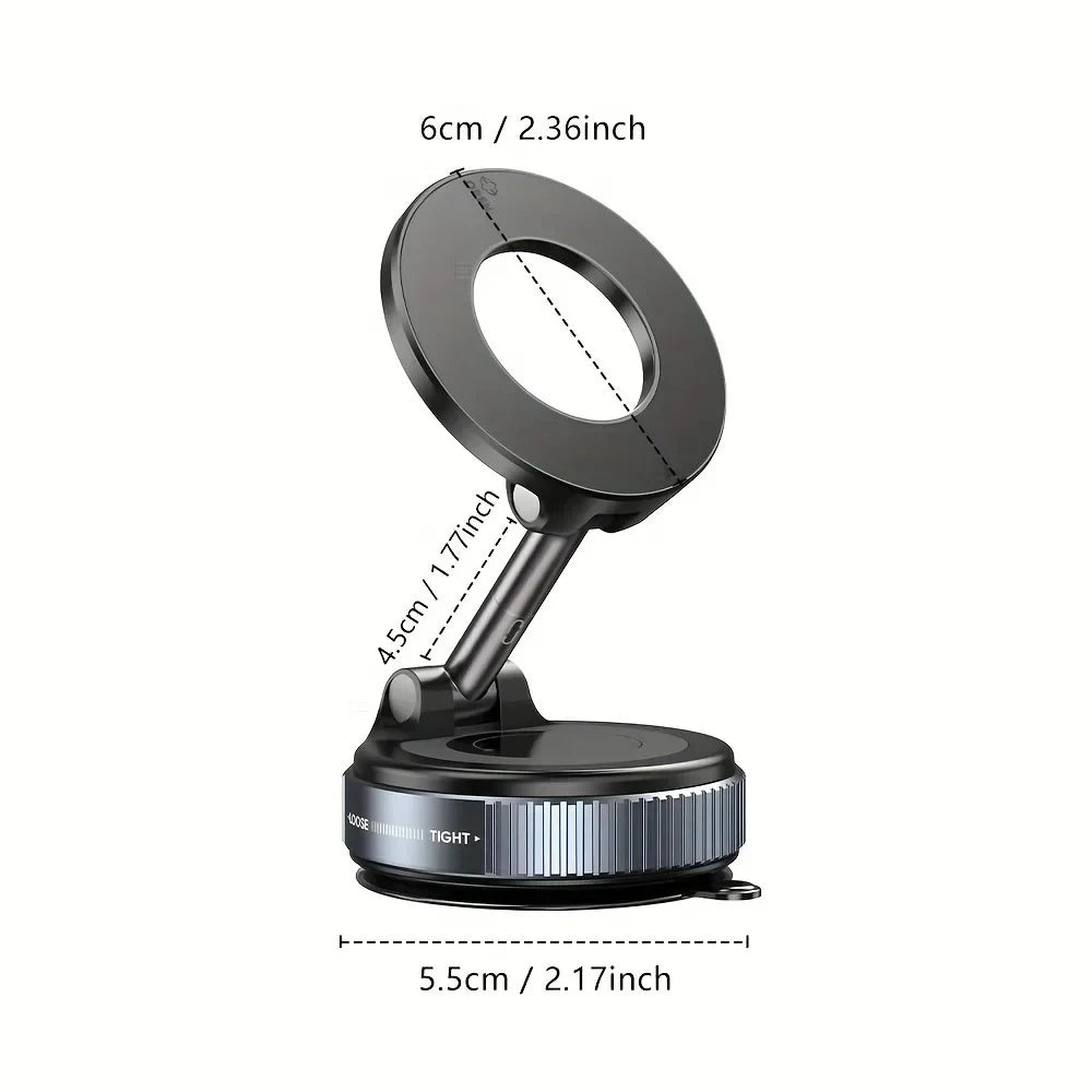 Universal Strong Magnetic Phone Holder 360° Adjustable Foldable Design Vacuum Car Mount For Cell Phone For iphone Live Streaming