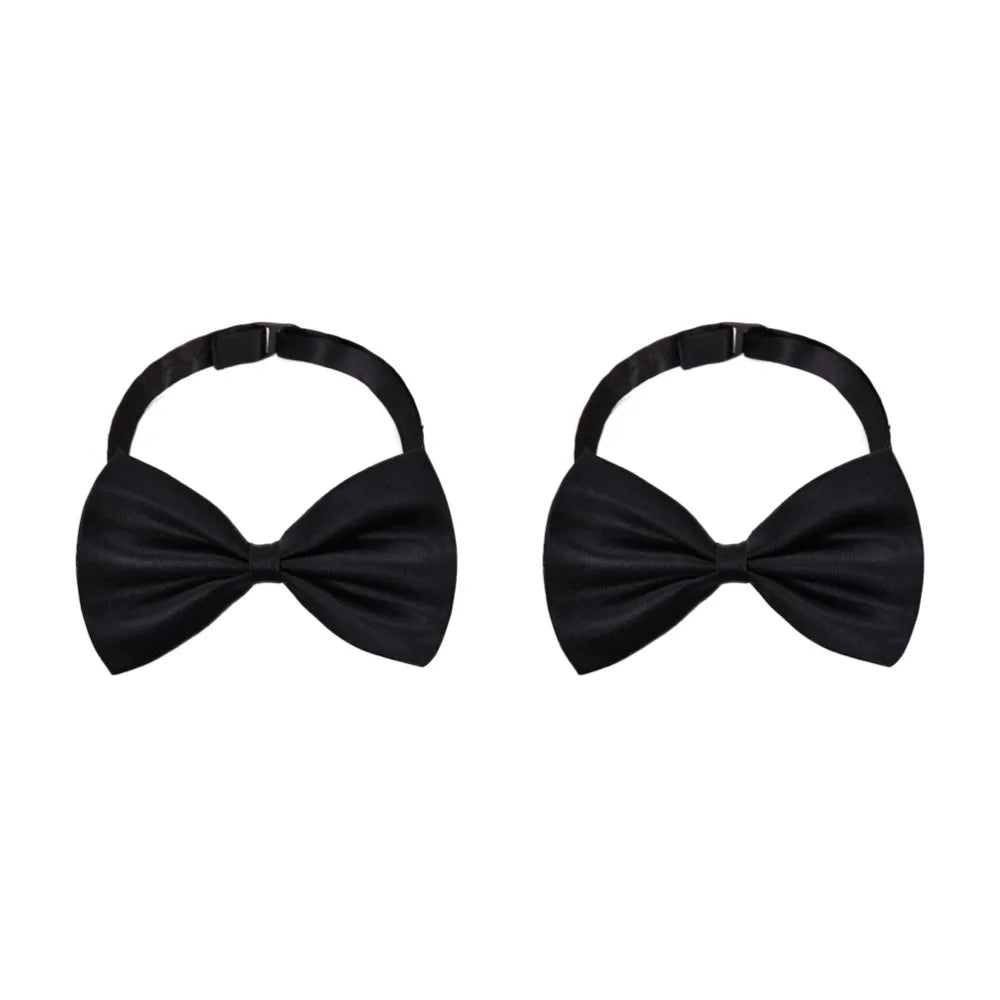 1/2/3Pcs Bow Ties For Men Wedding Bowtie Black Neck Tie Adjustable Bowknot Classic Butterfly Cravat Double Tie Business Gift