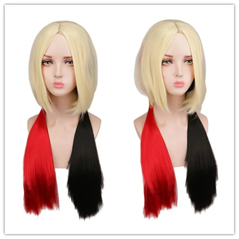 Women Hair Anime Wigs For Women Blonde Red Black Clown Halloween Cosplay Costume