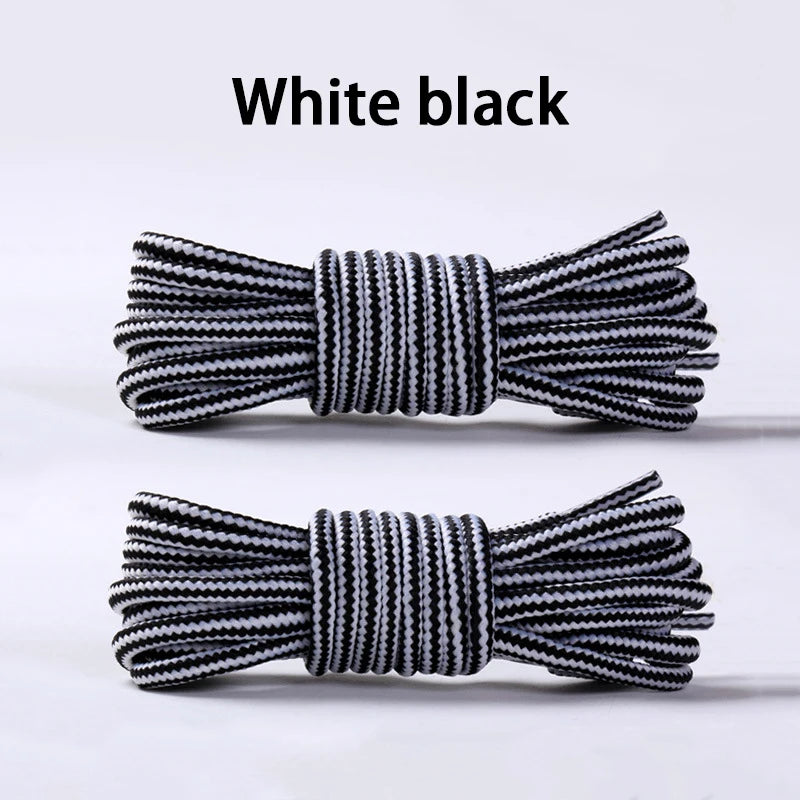 1Pair Round Striped Shoelace Outdoor Sports Shoelaces Sneaker Boots Laces Length 70cm/90cm/120cm/150cm