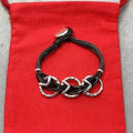 New best-selling fashionable geometric bracelet with interlocking rings, ladies' commemorative day gift bag