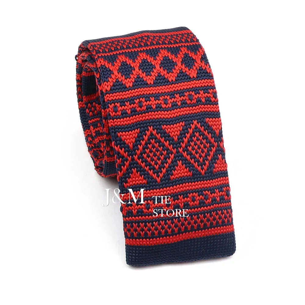 New Knit Ties For Men Casual Skinny Pink Blue Necktie Boys Girls Party Knitted Striped Neck Tie Wedding Groom Necktie Neck Wear