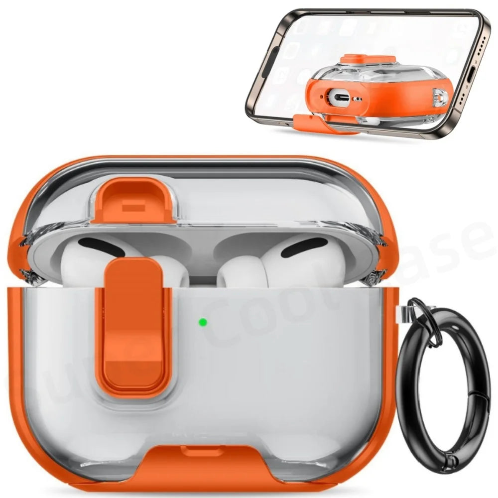 2025 for AirPods Pro 3 Case with Phone Stand&Cleaner Kit Protective Cover for AirPods Pro 3 with Keychain for Airpods Pro 3 Case