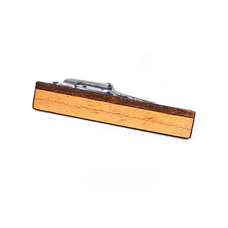 Fashionable Wooden Tie Clips 4cm Small Classy Anti-slip Clip Man's Suit Decorative Tie Clips