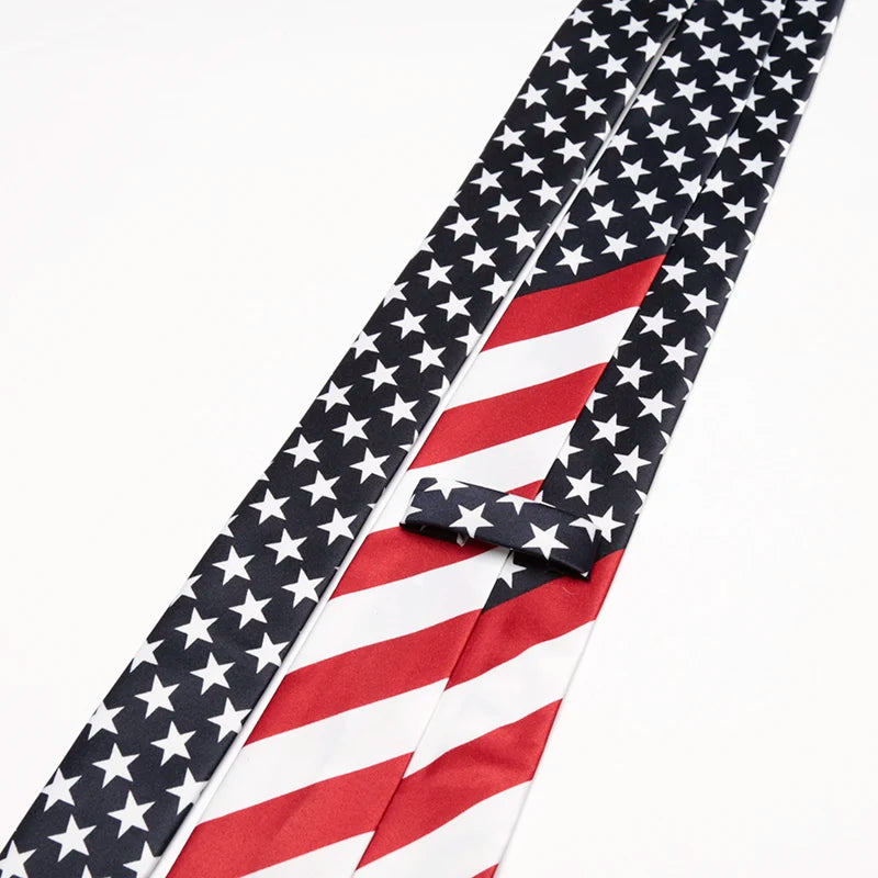 Necktie Fashion Classic American/USA Tie Flag Print Casual Women Ties Men Party Wedding Neckwear Cravate Business Party Ties
