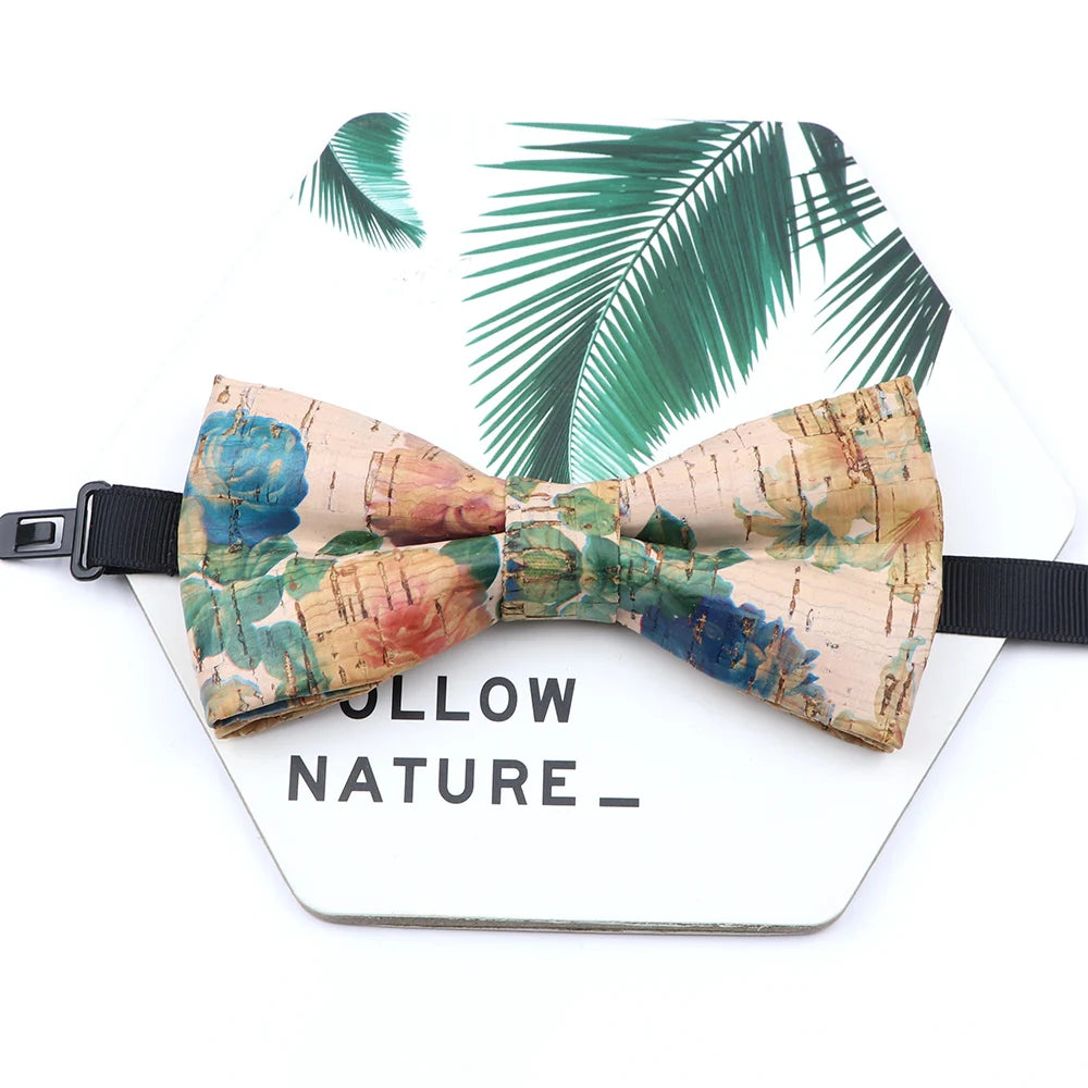 Novel Wooden Bow Tie For Man Women Cork Bowknot Retro Wood Handmade Bowties Daily Party Wedding Accessories Butterfly Wholesale
