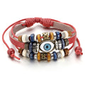 Braided Leather Bracelets for Men Women Wrap Wood Beads Cuff Bracelet Hemp Cords Ethnic Tribal Handmade Wrap Wristband Bracelets