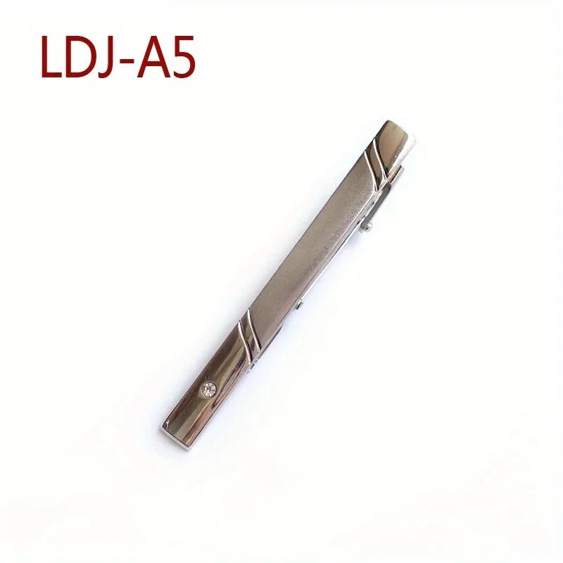 10pcs Men's Dress Tie Clips, Wedding Business Suit Fashion Necktie Clips, Gifts For Husband Boyfriend