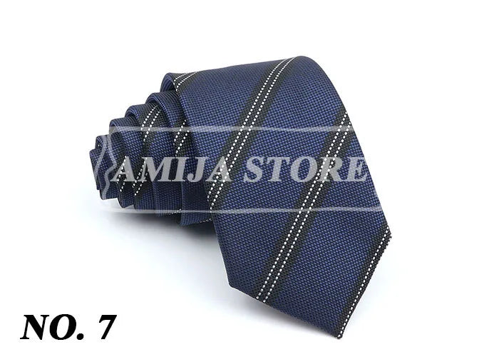 New Men's Casual 7CM Ties Classic Polyester Woven Party Neckties Fashion Burgundy Flower Man Neck Tie For Wedding Business Male
