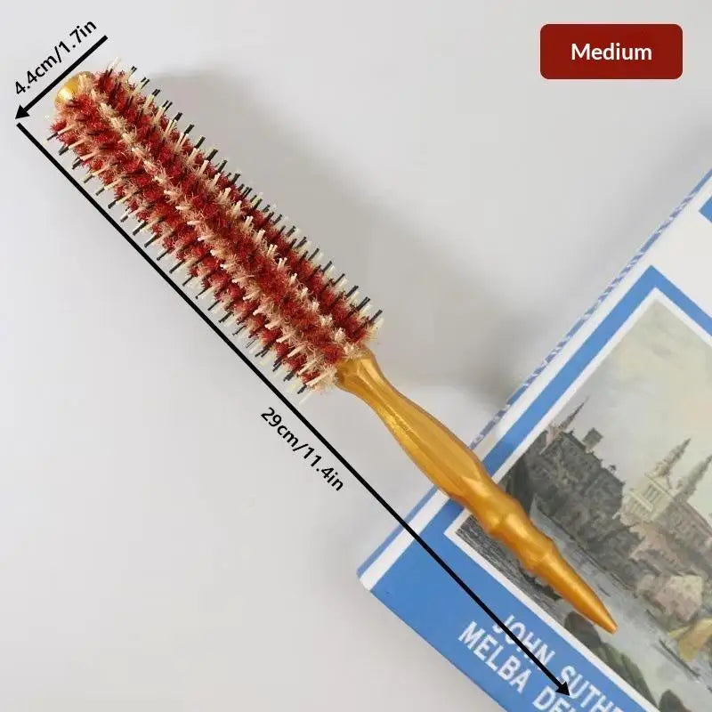 Hair Styling Comb Round Curling Brush For Medium To Long Hair Scalp Massage Detangling Comfortable Handle Salon Supplies