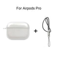 Clear Soft TPU Earphone Case for Airpods 4 3 2 1 Pro Pro2 Pro 3 Shockproof with Lanyard Strap for Airpods 4 Charging Case Cover