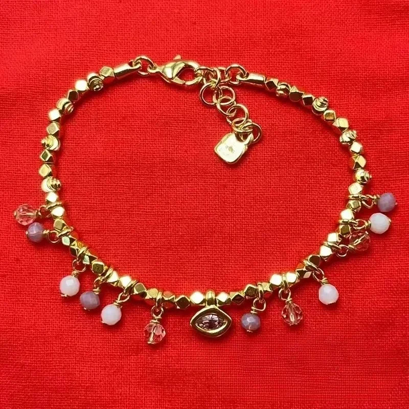 New best-selling fashionable geometric bracelet with interlocking rings, ladies' commemorative day gift bag