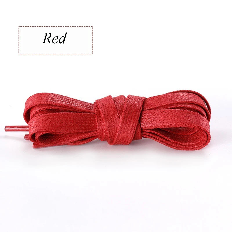 Fashion Flat Waxed Cotton Shoe Laces Unisex Boots Casual Sneakers Shoelace Leather Laces Shoes Boots Waterproof for Shoelaces