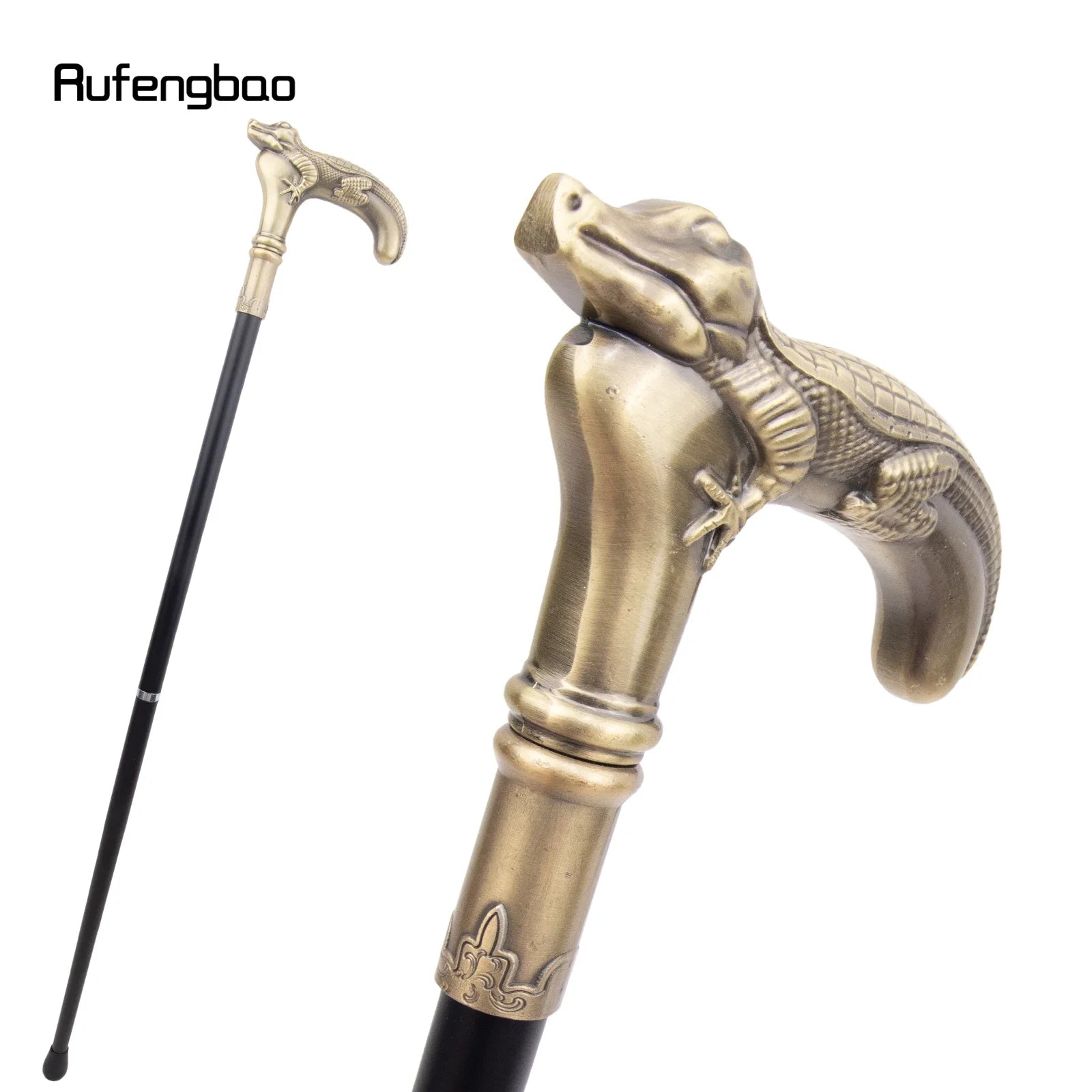 Elegant Copper Lizard Cosplay Cane - 35" Decorative Stick for Costume Parties & Collectors, Antique Style, Ideal Gift for Men an