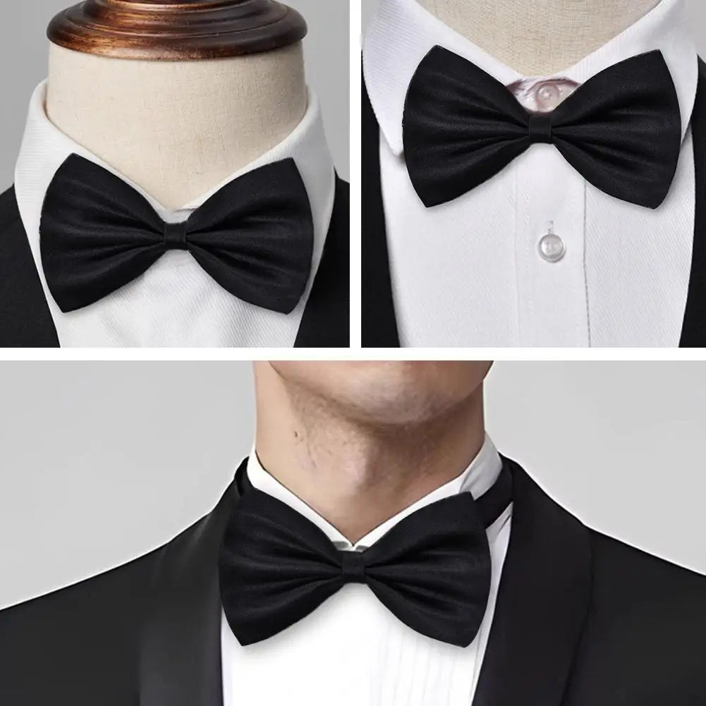 1/2/3Pcs Bow Ties For Men Wedding Bowtie Black Neck Tie Adjustable Bowknot Classic Butterfly Cravat Double Tie Business Gift