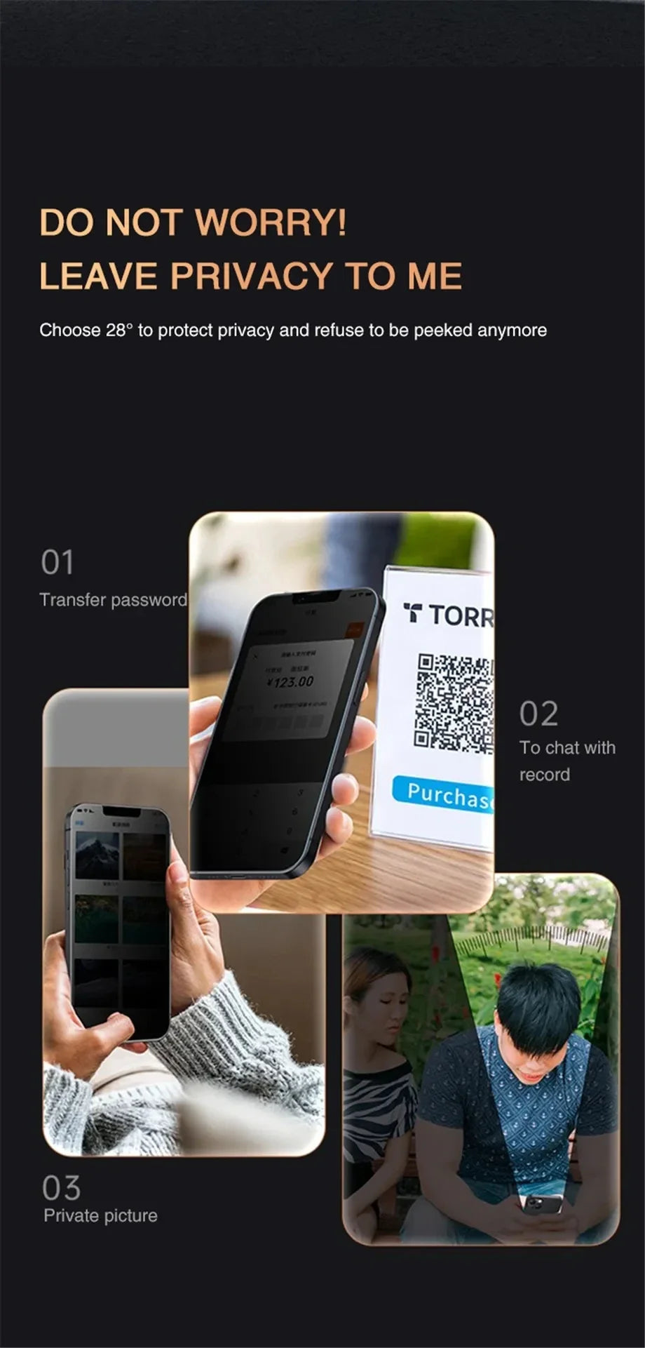 1-5Pcs Anti-Spy Tempered Glass For IPhone 15 14 13 12 11 Pro Max Full Cover Privacy Screen Protector For IPhone 13 14 15 Glass