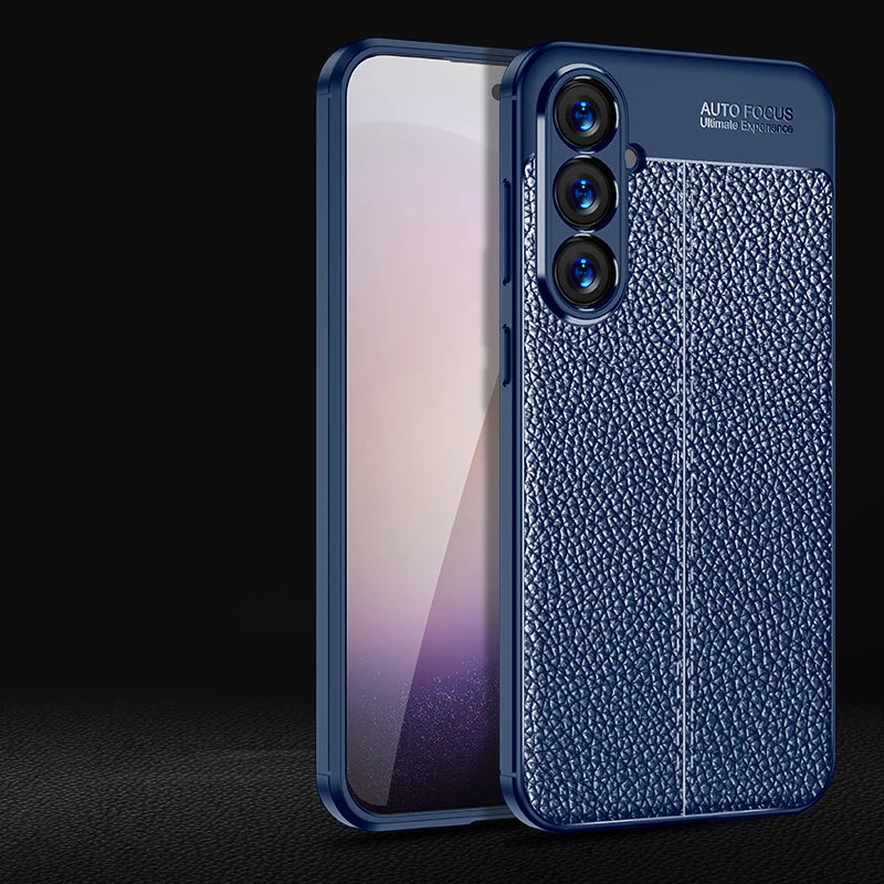For Cover Samsung Galaxy S24 Case Samsung S24 S 24 Plus Ultra Capas New Shockproof TPU Phone Bumper Leather Fundas Samsung S24