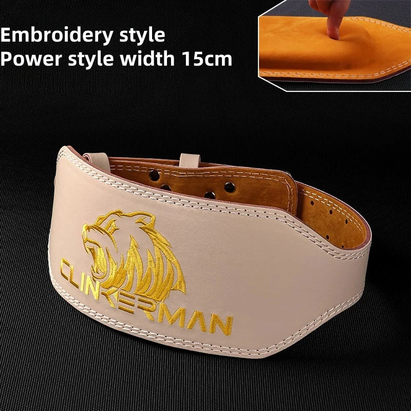 Lion Embroidery Weightlifting Belt, Width 11.5/15cm Professional Gym Powerlifting Belt for Men Women, Adjustment Fitness Belt.