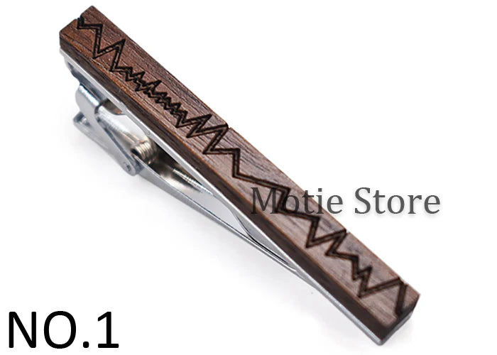 New High Quality Retro Wood Tie Clips For Man Tie Bar Wooden Tie Clip Gentlemen Wedding Business Suit Shirt Necktie Bar Clip