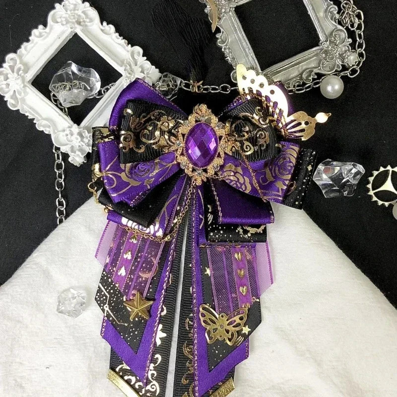 Men's Bow Tie High-end Luxury Wedding Bowtie Women's Lolita Brooch Anime Shirt Dress Accessories Handmade Jewelry Collar Flowers