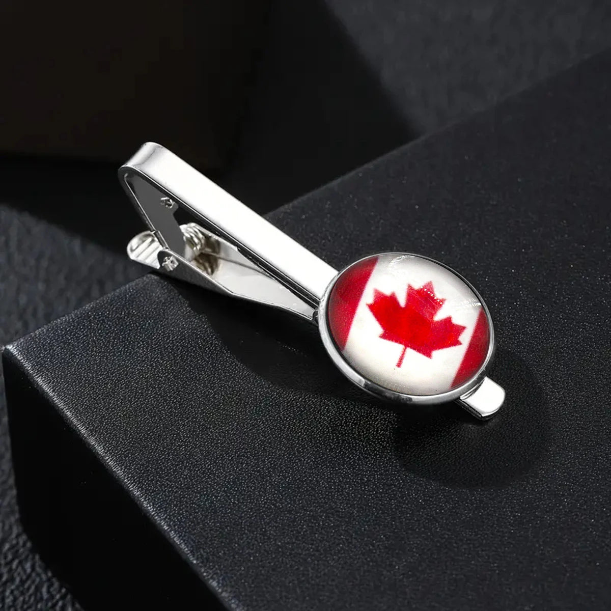 Country Flag Tie Clip For Men Germany Wales USA Macedonia Canada Man Shirt Business Party Gift Jewelry Cuff Luxury Fashion